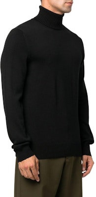 EMPORIO ARMANI FW22 Black Wool Turtleneck Knit Sweater. 8N1MVB-1M67Z-0999 Details for EMPORIO ARMANI FW22 Black Wool Turtleneck Knit Sweater. 8N1MVB-1M67Z-0999