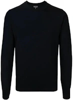 Emporio Armani FW22 Blue Crewneck Wool Knit Sweater 8N1M42-1M67Z-0909 Emporio Armani FW22 Blue Crewneck Wool Knit Sweater 8N1M42-1M67Z-0909