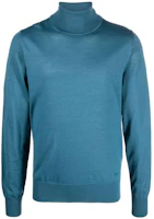 EMPORIO ARMANI FW22 Blue High-Neck Long-Sleeve Sweater 8N1M43-1M67Z-0909 EMPORIO ARMANI FW22 Blue High-Neck Long-Sleeve Sweater 8N1M43-1M67Z-0909
