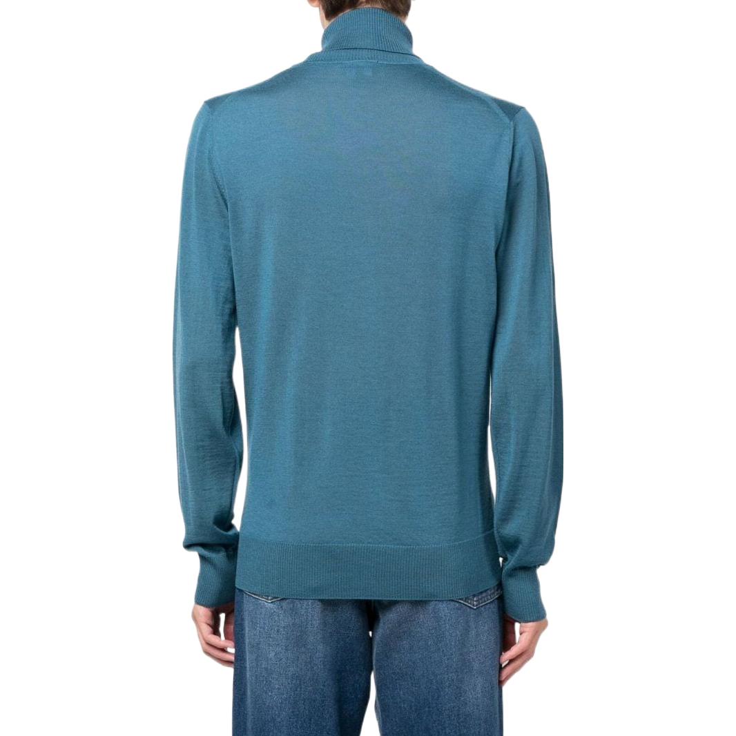 EMPORIO ARMANI FW22  Blue High-Neck Long-Sleeve Sweater 8N1M43-1M67Z-0909 圖 4