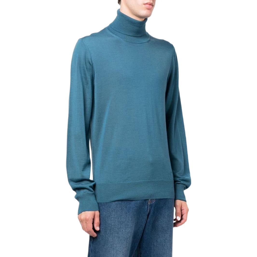 EMPORIO ARMANI FW22  Blue High-Neck Long-Sleeve Sweater 8N1M43-1M67Z-0909 圖 5
