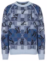 Order EMPORIO ARMANI FW22 藍色刺繡字母插肩針織毛衣 6L1MV91M08Z-F707