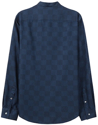 EMPORIO ARMANI FW22 Kemeja Lengan Panjang Kasual Biru Plaid Patchwork. H31CF6-C11F5-041 Lookbook EMPORIO ARMANI FW22 Kemeja Lengan Panjang Kasual Biru Plaid Patchwork. H31CF6-C11F5-041