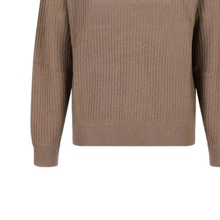 Emporio Armani FW22  Brown Knit Wool Sweater with Embroidered Logo Design. 6L1MXK1-MBQZ1-F409 圖 5