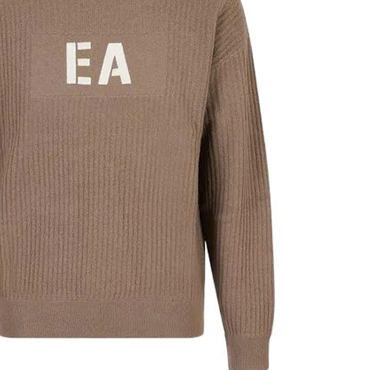 Emporio Armani FW22  Brown Knit Wool Sweater with Embroidered Logo Design. 6L1MXK1-MBQZ1-F409 圖 6