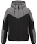 Order EMPORIO ARMANI FW22 Colorblock Hooded Zip Jacket Grey/Black 6LPB21-PN1BZ-1200