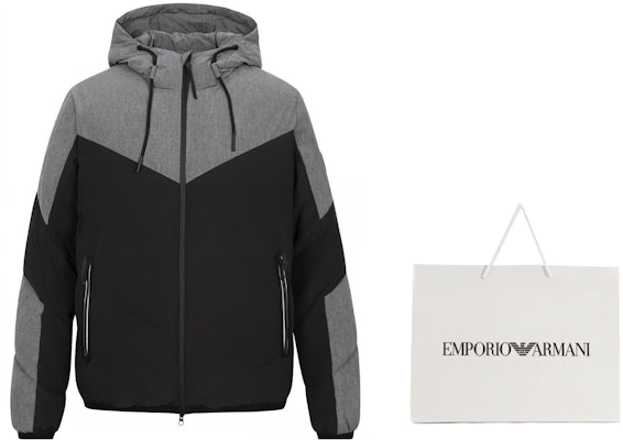 EMPORIO ARMANI FW22 Colorblock Hooded Zip Jacket Grey/Black 6LPB21-PN1BZ-1200 Shop EMPORIO ARMANI FW22 Colorblock Hooded Zip Jacket Grey/Black 6LPB21-PN1BZ-1200