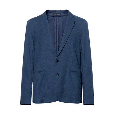 Emporio Armani FW22 Dark Blue Lightweight Casual Long Sleeve Blazer H31G37-C1055-909