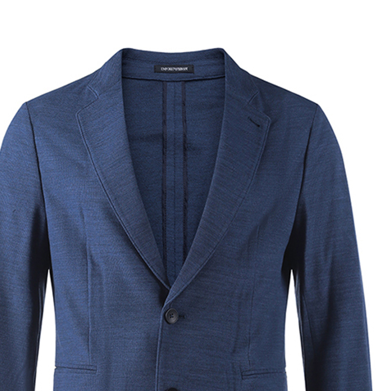 Shop エンポリオアルマーニ FW22 ダークブルー 軽量 カジュアル 長袖ブレザー H31G37-C1055-909