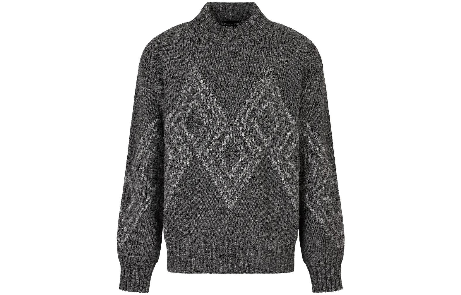 Emporio Armani FW22  Diamond Pattern Pullover Sweater Grey 6L1MW2-1M31Z-0630 圖 2