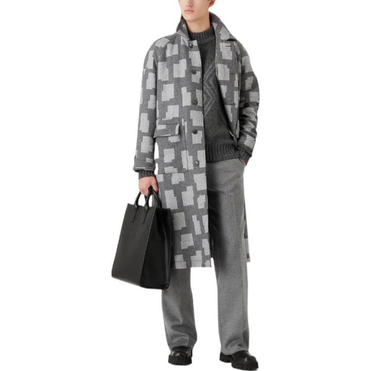 Emporio Armani FW22  Diamond Pattern Pullover Sweater Grey 6L1MW2-1M31Z-0630 圖 3