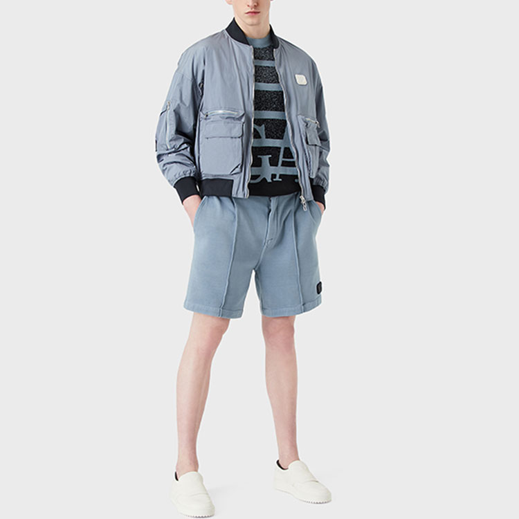 Lookbook エンポリオ アルマーニ FW22 イーグルロゴ ストライプ ニットセーター - マルチカラー 6L1MX9-1MKYZ-F925