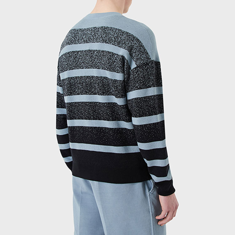 Shop エンポリオ アルマーニ FW22 イーグルロゴ ストライプ ニットセーター - マルチカラー 6L1MX9-1MKYZ-F925