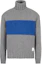 Order EMPORIO ARMANI FW22 Gray Colorblock Knitted Turtleneck Sweater 6L1MZ51-M4FZ1-F615