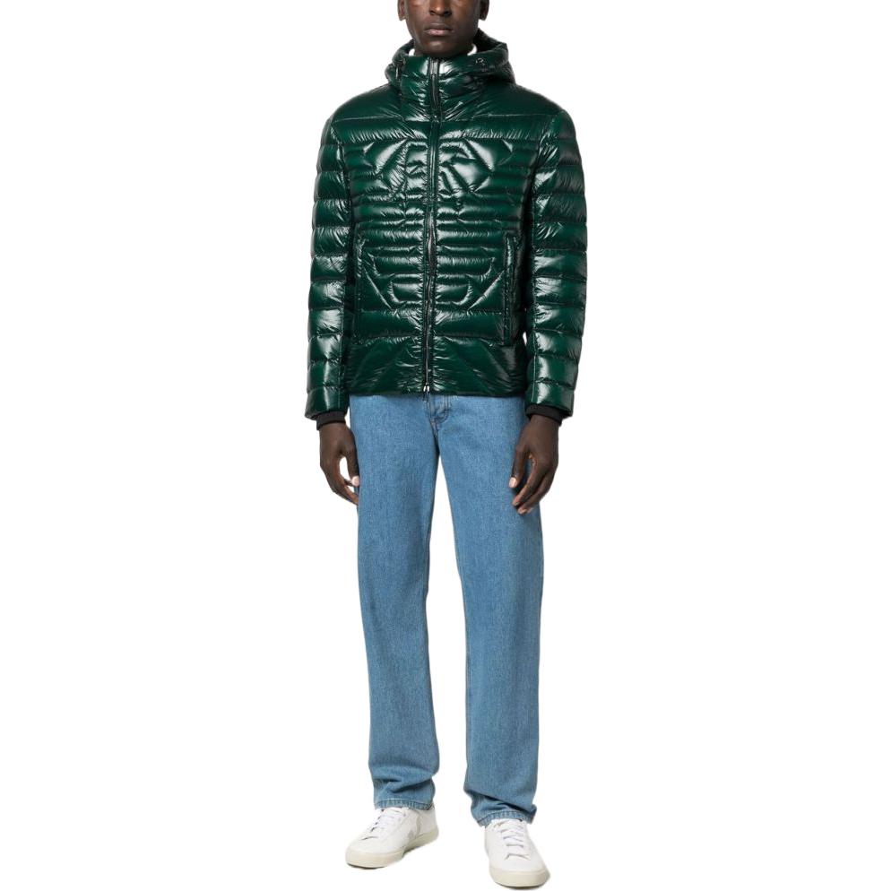 Emporio Armani FW22  Green Glossy Hooded Zip-Up Jacket. 6L1BN71NPDZ0586 圖 3