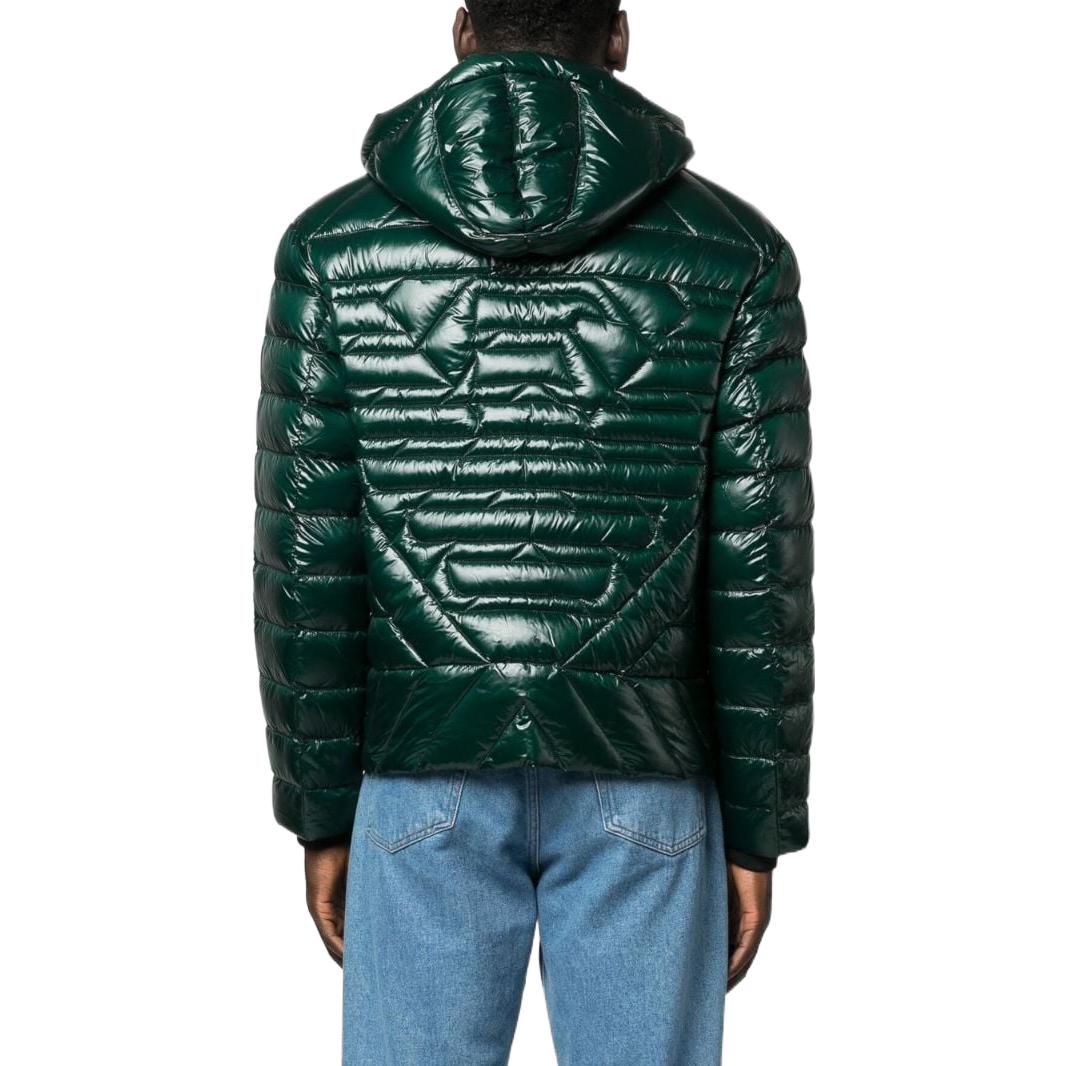 Emporio Armani FW22  Green Glossy Hooded Zip-Up Jacket. 6L1BN71NPDZ0586 圖 4
