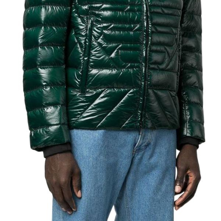 Emporio Armani FW22  Green Glossy Hooded Zip-Up Jacket. 6L1BN71NPDZ0586 圖 6