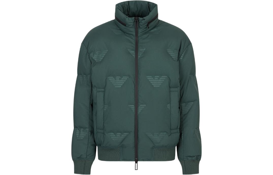 EMPORIO ARMANI FW22  Green Logo Print High Neck Zip Jacket. 6L1BP41-NNDZ1-0586 圖 2