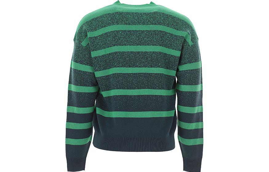 Emporio Armani FW22  Green Wool Sweater Jacquard Striped Loose Fit. 6L1MX9-1MKYZ-F523 圖 3