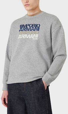 Emporio Armani FW22 灰色字母印花圓領長袖上衣 3L1MCB-1JHSZ-0630 Shop Emporio Armani FW22 灰色字母印花圓領長袖上衣 3L1MCB-1JHSZ-0630