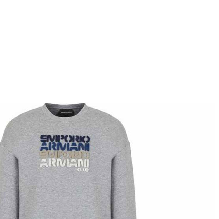 Details for Emporio Armani FW22 灰色字母印花圓領長袖上衣 3L1MCB-1JHSZ-0630