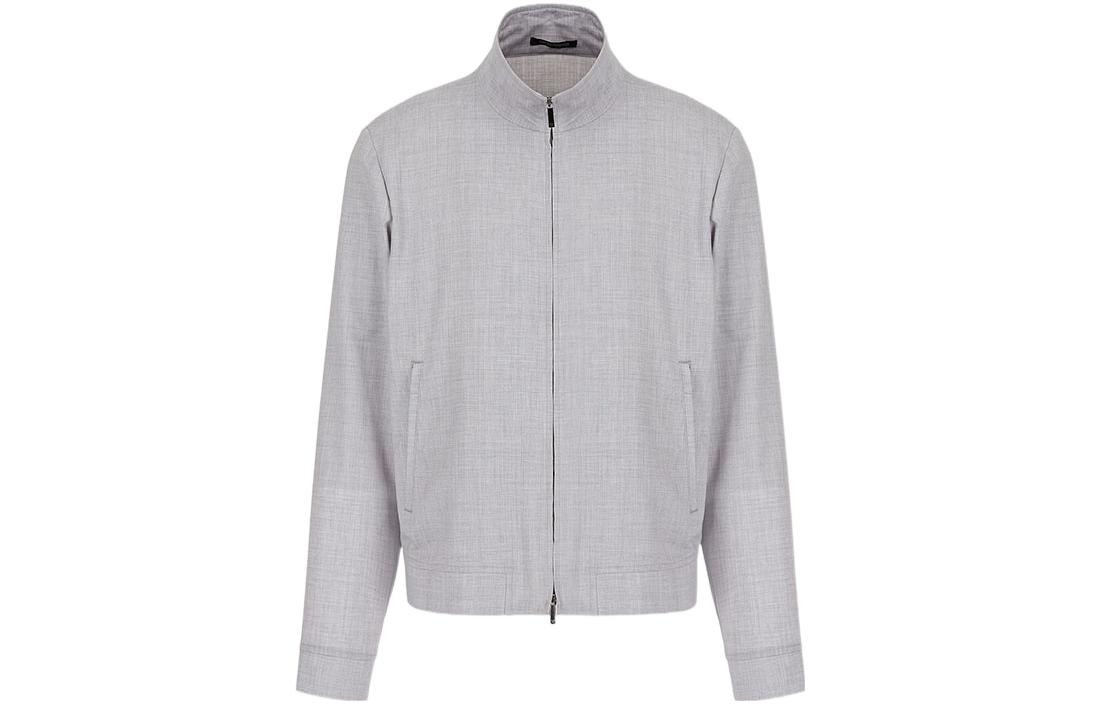 Emporio Armani FW22  Grey Solid Color Zip-Up Jacket B1R290-B1010-1616 圖 2