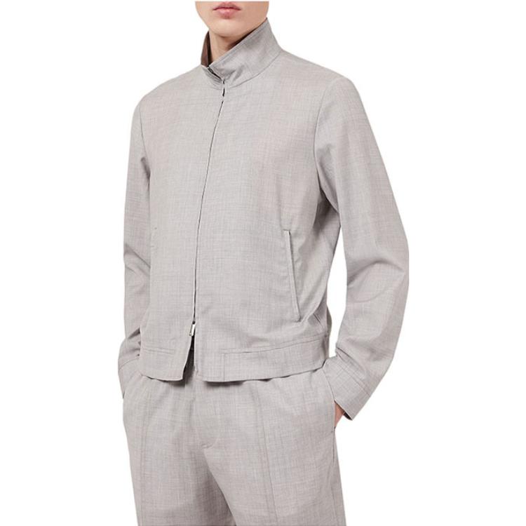 Emporio Armani FW22  Grey Solid Color Zip-Up Jacket B1R290-B1010-1616 圖 3