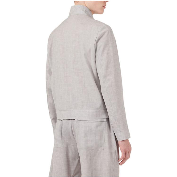 Emporio Armani FW22  Grey Solid Color Zip-Up Jacket B1R290-B1010-1616 圖 4