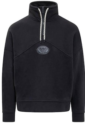 EMPORIO ARMANI FW22 半拉鍊徽標海軍藍長袖衛衣。 6L1M81-1JWPZ-0920 Buy EMPORIO ARMANI FW22 半拉鍊徽標海軍藍長袖衛衣。 6L1M81-1JWPZ-0920