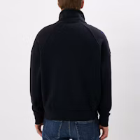 Purchase EMPORIO ARMANI FW22 半拉鍊徽標海軍藍長袖衛衣。 6L1M81-1JWPZ-0920