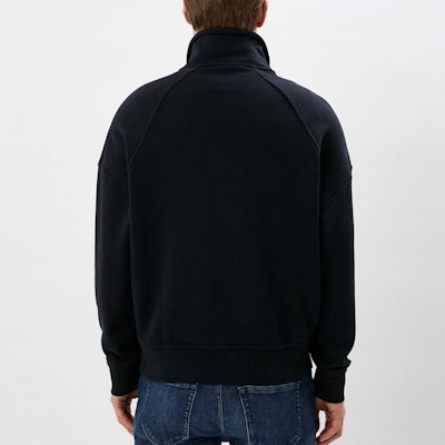 EMPORIO ARMANI FW22 半拉鍊徽標海軍藍長袖衛衣。 6L1M81-1JWPZ-0920 Purchase EMPORIO ARMANI FW22 半拉鍊徽標海軍藍長袖衛衣。 6L1M81-1JWPZ-0920