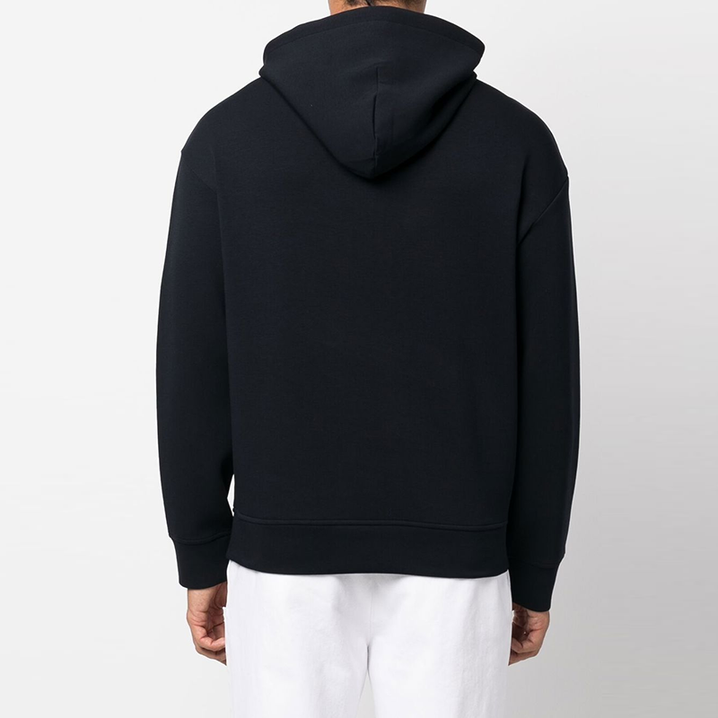 Purchase Emporio Armani FW22  Logo Patch Hoodie Deep Navy Blue 6L1M84-1JHSZ-0920