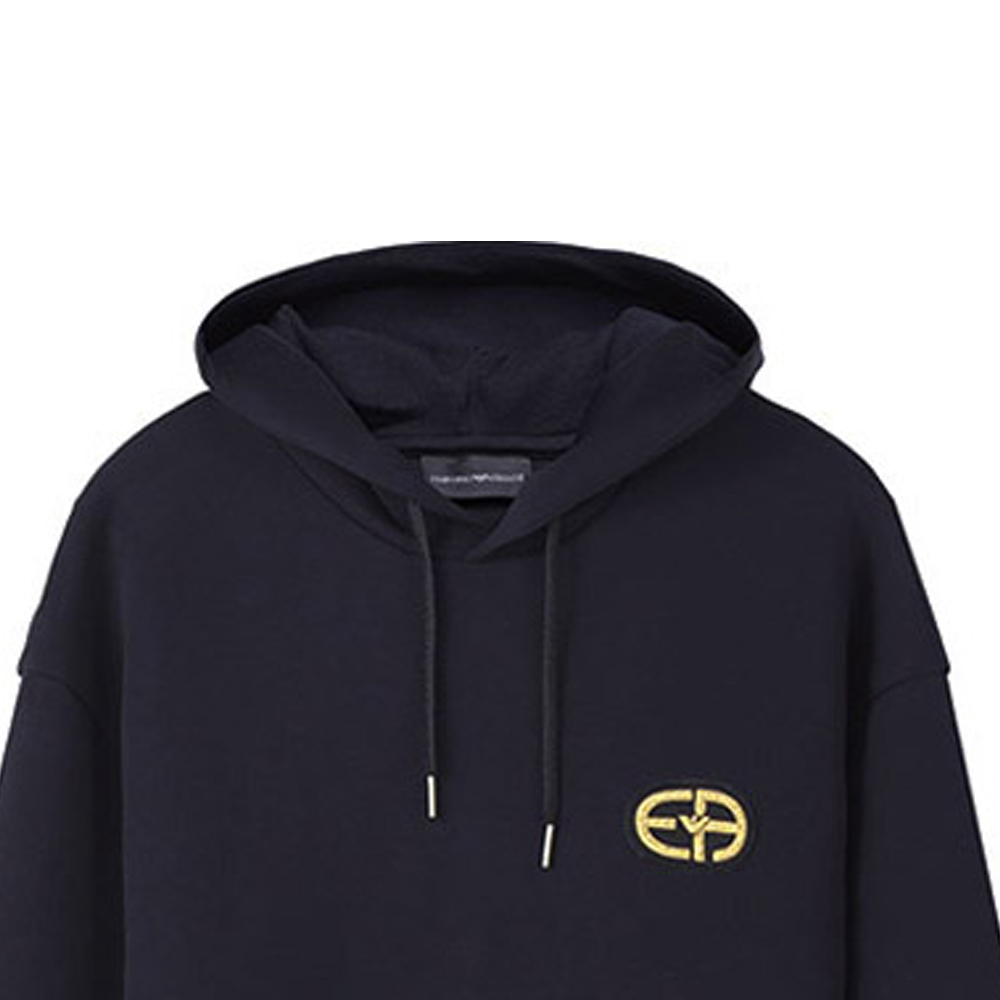 Sizing Emporio Armani FW22  Logo Patch Hoodie Deep Navy Blue 6L1M84-1JHSZ-0920