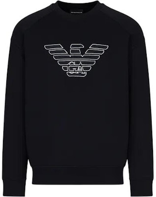 Emporio Armani FW22 Logo Print Crewneck Pullover Sweatshirt Biru Navy 6L1ML81-JHSZ1-09G8 Order Emporio Armani FW22 Logo Print Crewneck Pullover Sweatshirt Biru Navy 6L1ML81-JHSZ1-09G8