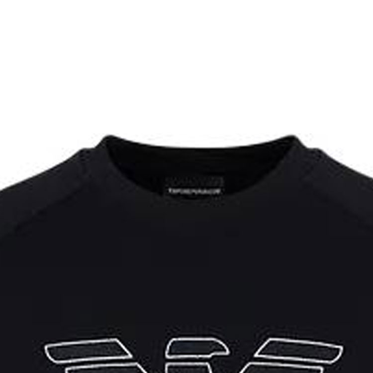 Purchase Emporio Armani FW22 Logo Print Crewneck Pullover Sweatshirt Biru Navy 6L1ML81-JHSZ1-09G8