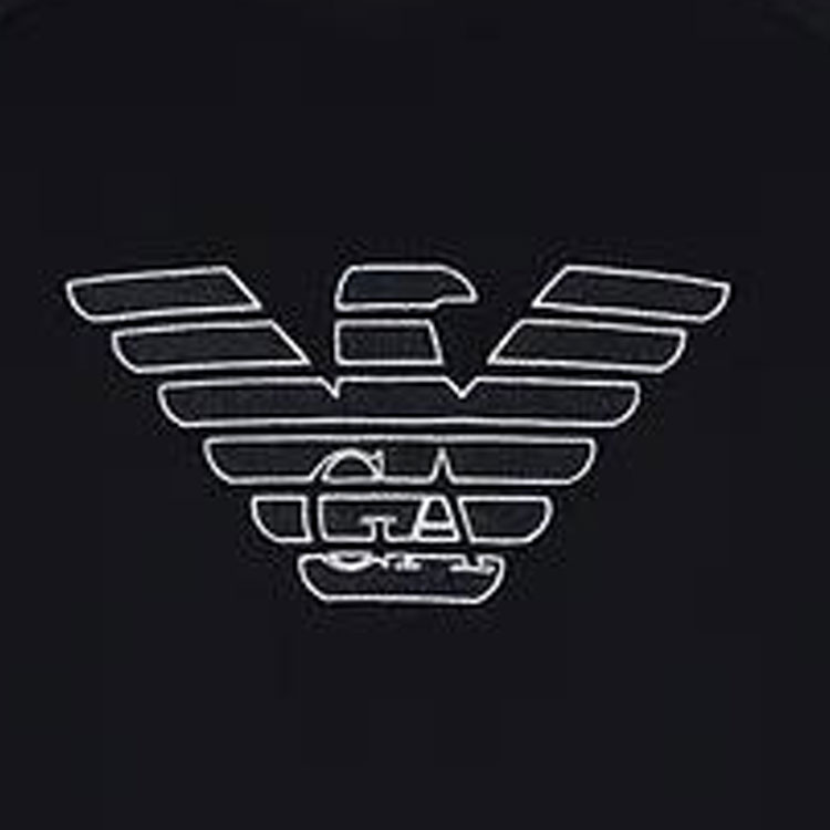 Details for Emporio Armani FW22 Logo Print Crewneck Pullover Sweatshirt Biru Navy 6L1ML81-JHSZ1-09G8