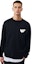 Details for Emporio Armani FW22 Logo Print Oversized Crewneck Sweatshirt Navy. 6L1MB5-1JQNZ-0920