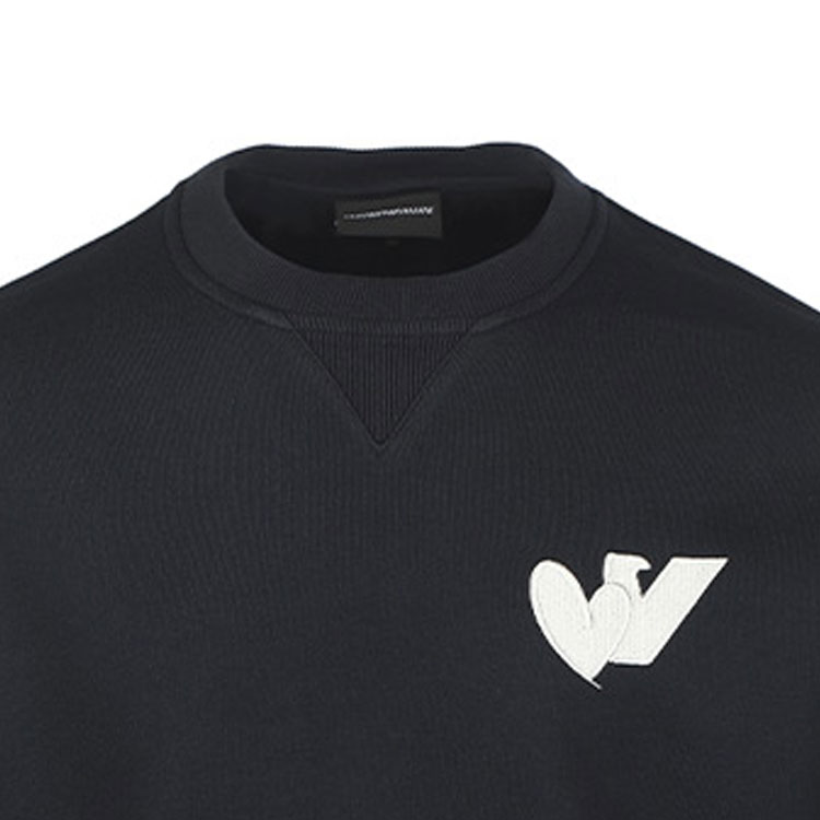 Sizing Emporio Armani FW22  Logo Print Oversized Crewneck Sweatshirt Navy. 6L1MB5-1JQNZ-0920