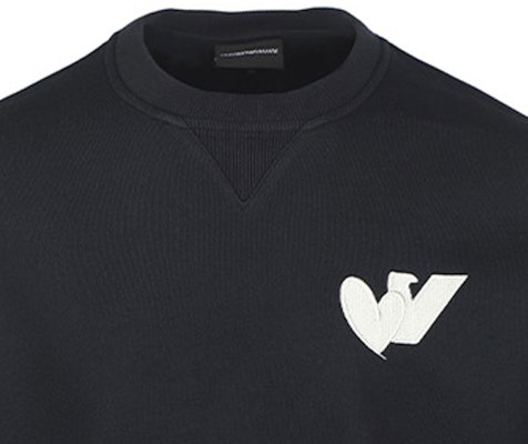 Emporio Armani FW22 Logo Print Oversized Crewneck Sweatshirt Navy. 6L1MB5-1JQNZ-0920 Sizing Emporio Armani FW22 Logo Print Oversized Crewneck Sweatshirt Navy. 6L1MB5-1JQNZ-0920