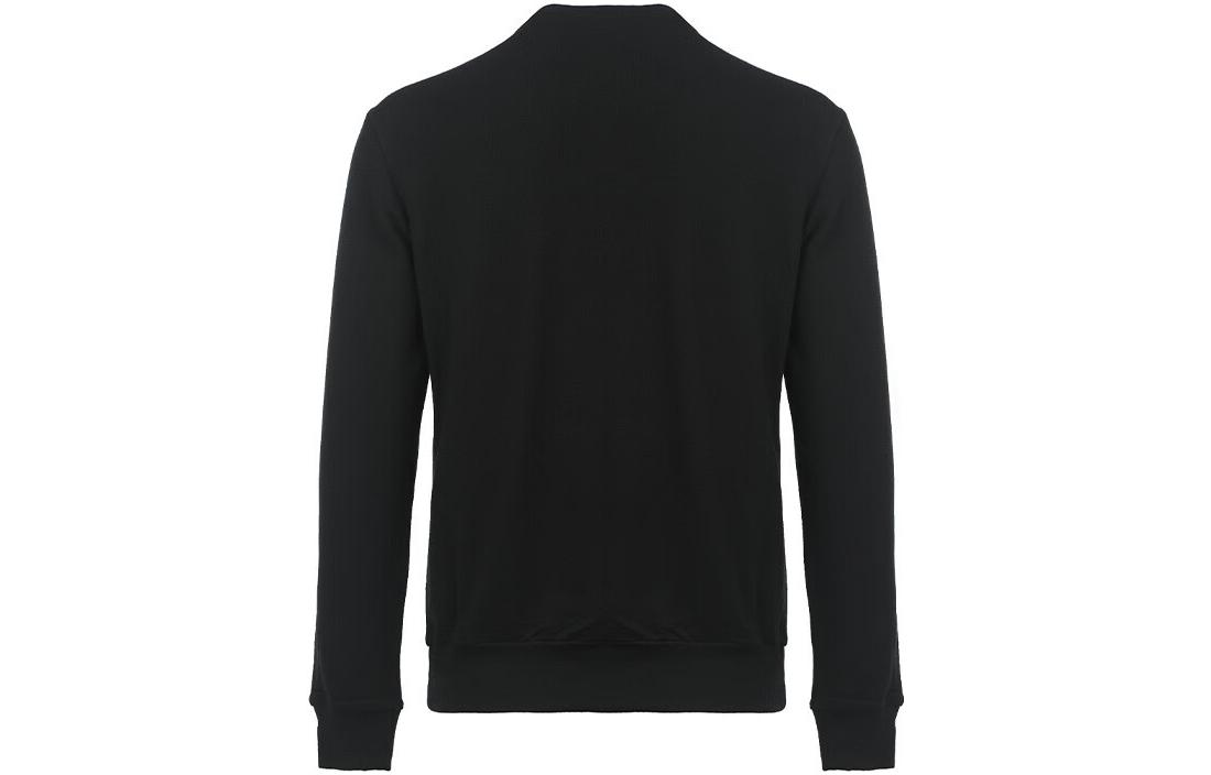 Shop Emporio Armani FW22 印花標誌運動衫與休閒褲套裝 - 黑色 1119432-F5730-0020