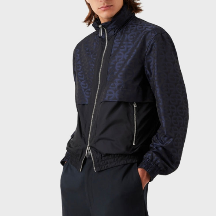 Purchase 엠포리오 아르마니 FW22 로고 프린트 집업 재킷 네이비 블루 긴팔 아우터웨어 6L1BL61-NKYZ-F923