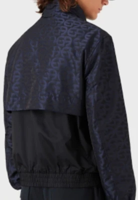 엠포리오 아르마니 FW22 로고 프린트 집업 재킷 네이비 블루 긴팔 아우터웨어 6L1BL61-NKYZ-F923 Details for 엠포리오 아르마니 FW22 로고 프린트 집업 재킷 네이비 블루 긴팔 아우터웨어 6L1BL61-NKYZ-F923