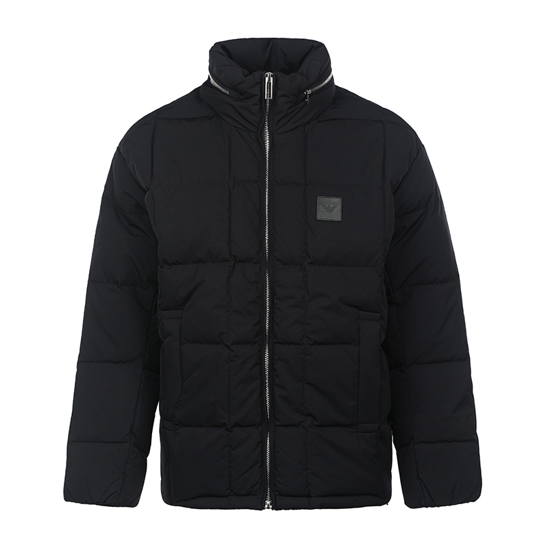 Emporio Armani FW22  Logo Zip-Up Down Jacket - Solid Dark Blue. 6L1BS41-NNLZ-0920