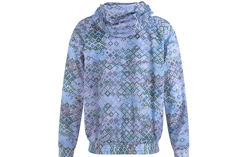 Lookbook エンポリオ アルマーニ FW22 ルーズフィット メッシュ フード付きジャケット ティールグリーン. H31R04-C1031-721