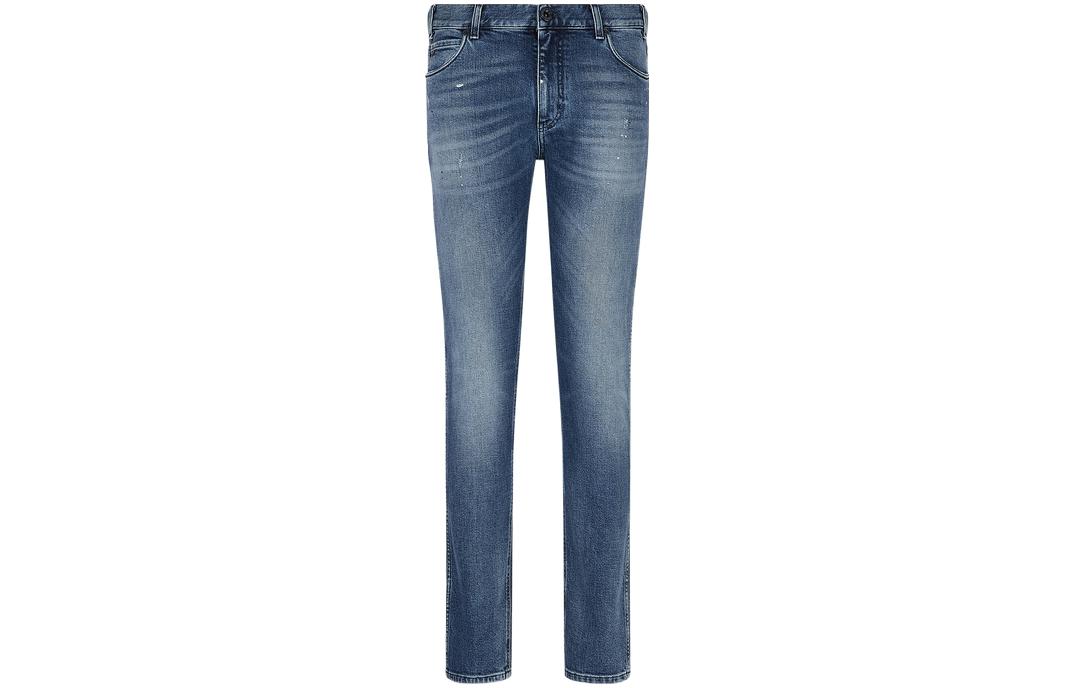 Order Emporio Armani FW22 Jeans Biru Pudar Slim Potongan Sederhana. 6L1J16-1DS4Z-0942