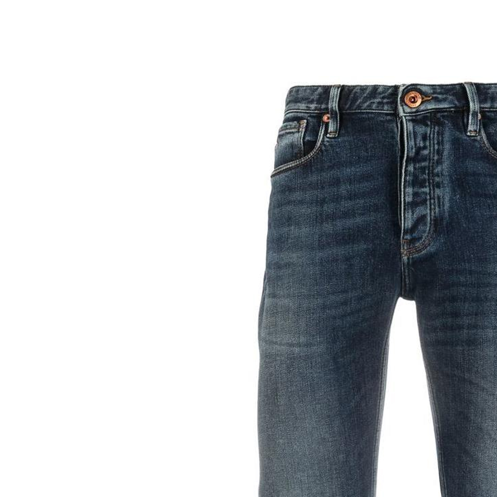 Details for EMPORIO ARMANI FW22 Seluar Jeans Denim Biru Indigo Straight-Leg Mid-Rise. 6L1J75-1DS5Z-0942