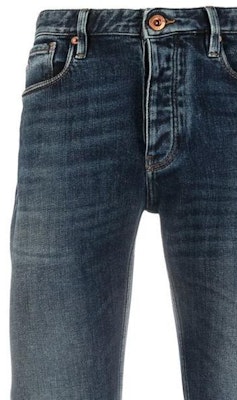 EMPORIO ARMANI FW22 Seluar Jeans Denim Biru Indigo Straight-Leg Mid-Rise. 6L1J75-1DS5Z-0942 Details for EMPORIO ARMANI FW22 Seluar Jeans Denim Biru Indigo Straight-Leg Mid-Rise. 6L1J75-1DS5Z-0942