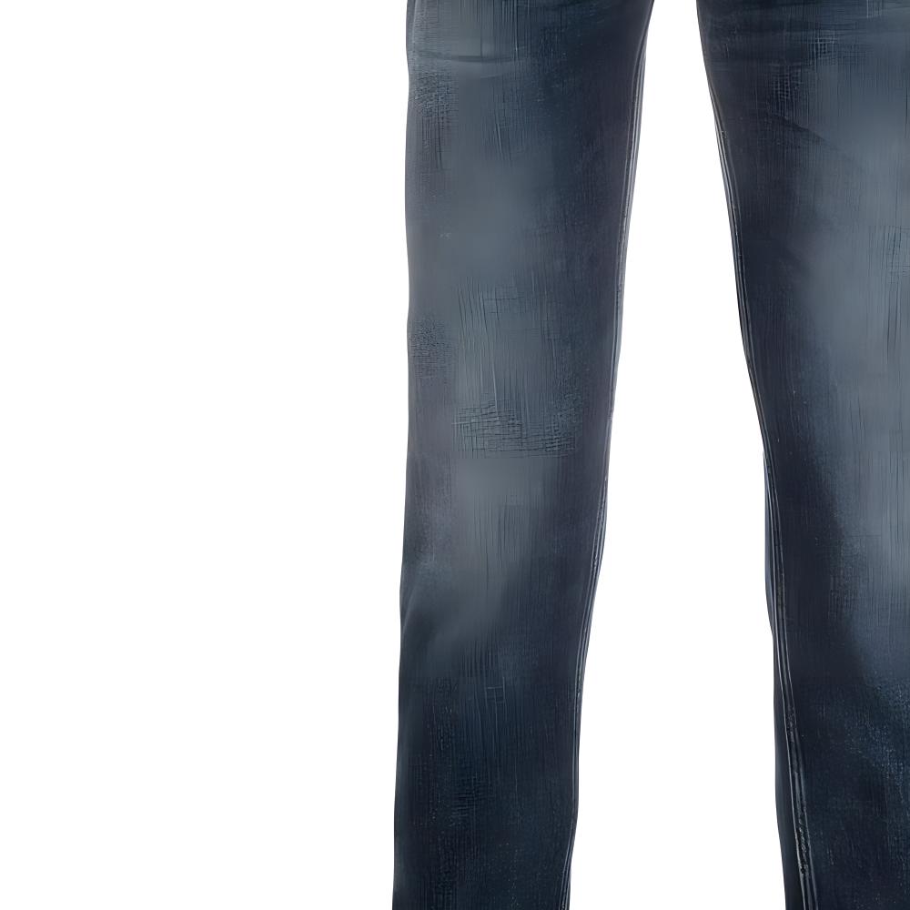 Sizing EMPORIO ARMANI FW22 Seluar Jeans Denim Biru Indigo Straight-Leg Mid-Rise. 6L1J75-1DS5Z-0942