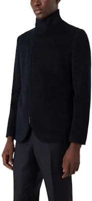 Emporio Armani FW22 Jaket Zip Biru Navy dengan Kolar Berdiri. H31G30-C1452-1922 Purchase Emporio Armani FW22 Jaket Zip Biru Navy dengan Kolar Berdiri. H31G30-C1452-1922