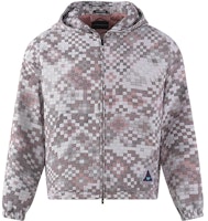 EMPORIO ARMANI FW22 Plaid Loose-Fit Hooded Jacket White Gray Patchwork. H31R07-C1033-321 EMPORIO ARMANI FW22 Plaid Loose-Fit Hooded Jacket White Gray Patchwork. H31R07-C1033-321